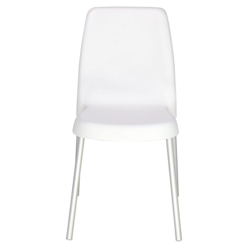 Cadeira Tramontina Vanda Branca Sem Braços Em Polipropileno Com Pernas Anodizadas Tramontina - 5