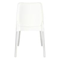 Cadeira Tramontina Vanda Branca Sem Braços Em Polipropileno Com Pernas Anodizadas Tramontina - 3