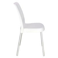 Cadeira Tramontina Vanda Branca Sem Braços Em Polipropileno Com Pernas Anodizadas Tramontina