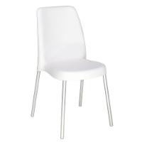 Cadeira Tramontina Vanda Branca Sem Braços Em Polipropileno Com Pernas Anodizadas Tramontina - 6