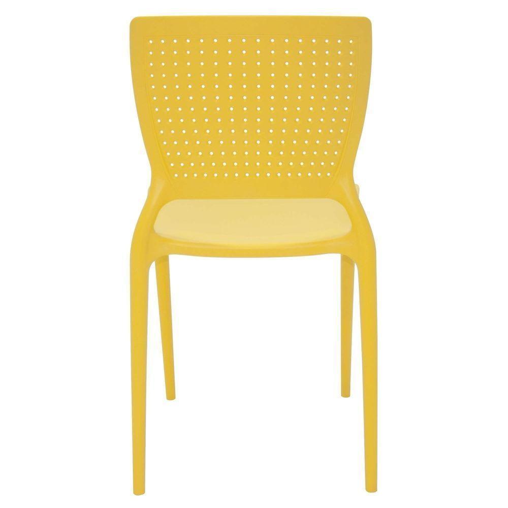 Cadeira Tramontina Safira Amarela Sem Braços Em Polipropileno E Fibra De Vidro Tramontina - 2