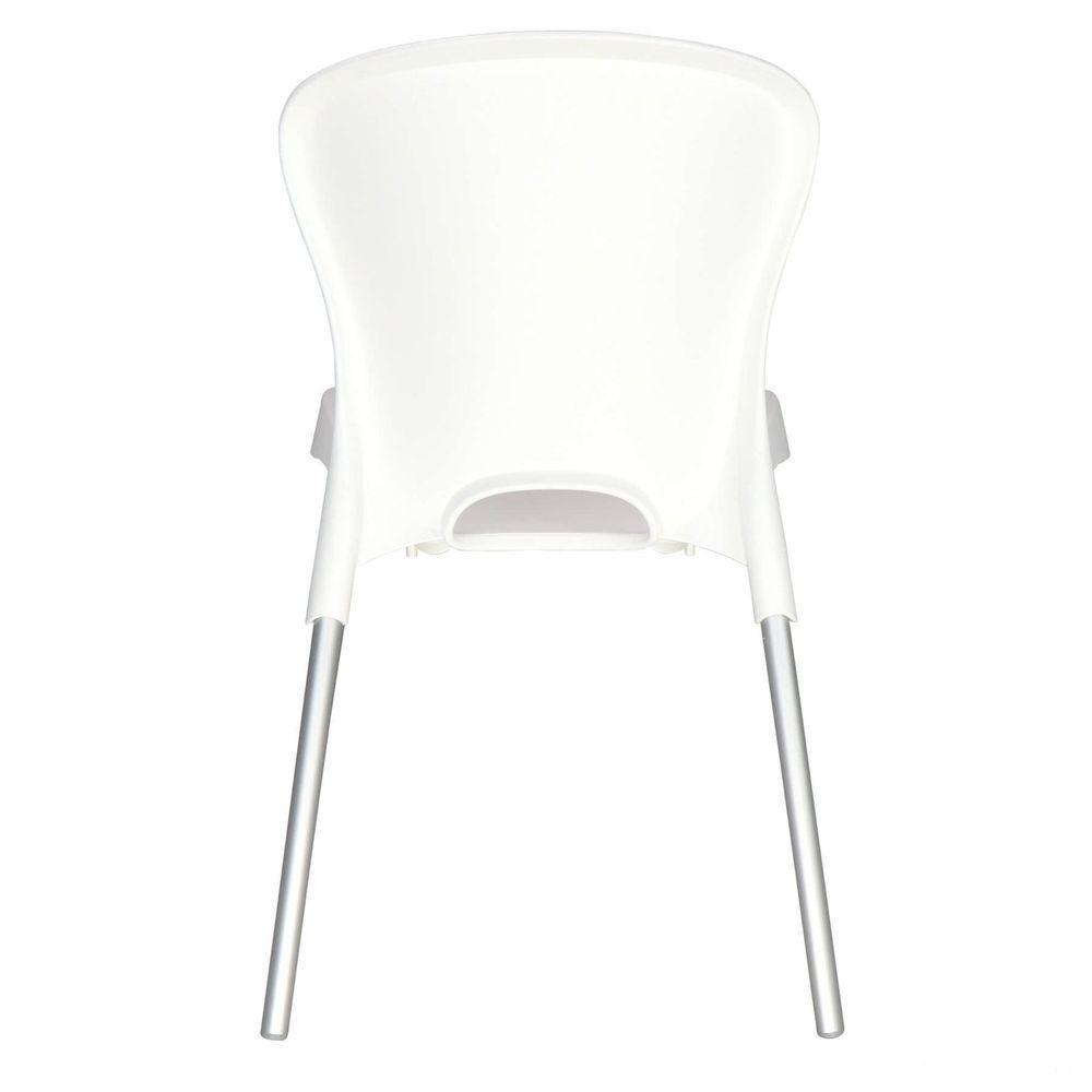 Cadeira Tramontina Jolie Branca Sem Braços Em Polipropileno Com Pernas Anodizadas Tramontina - 3