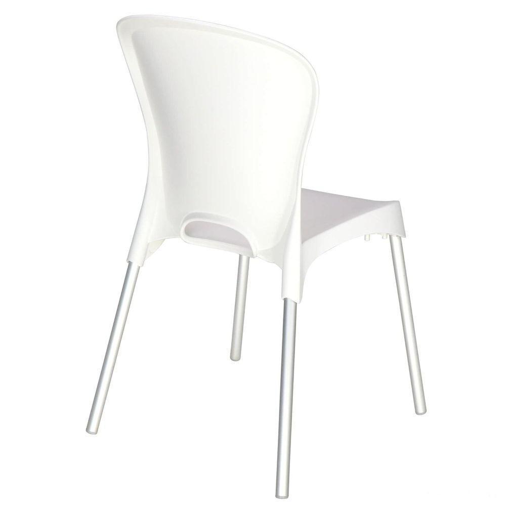Cadeira Tramontina Jolie Branca Sem Braços Em Polipropileno Com Pernas Anodizadas Tramontina - 5