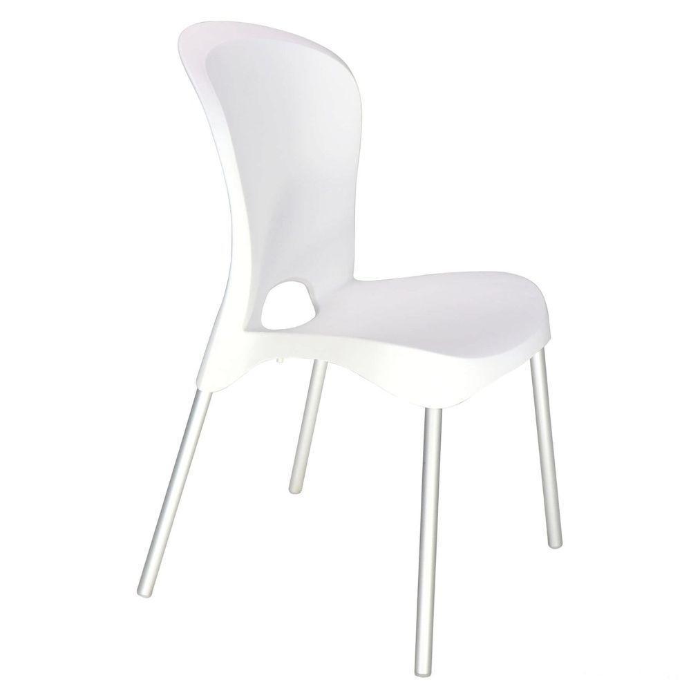 Cadeira Tramontina Jolie Branca Sem Braços Em Polipropileno Com Pernas Anodizadas Tramontina - 7