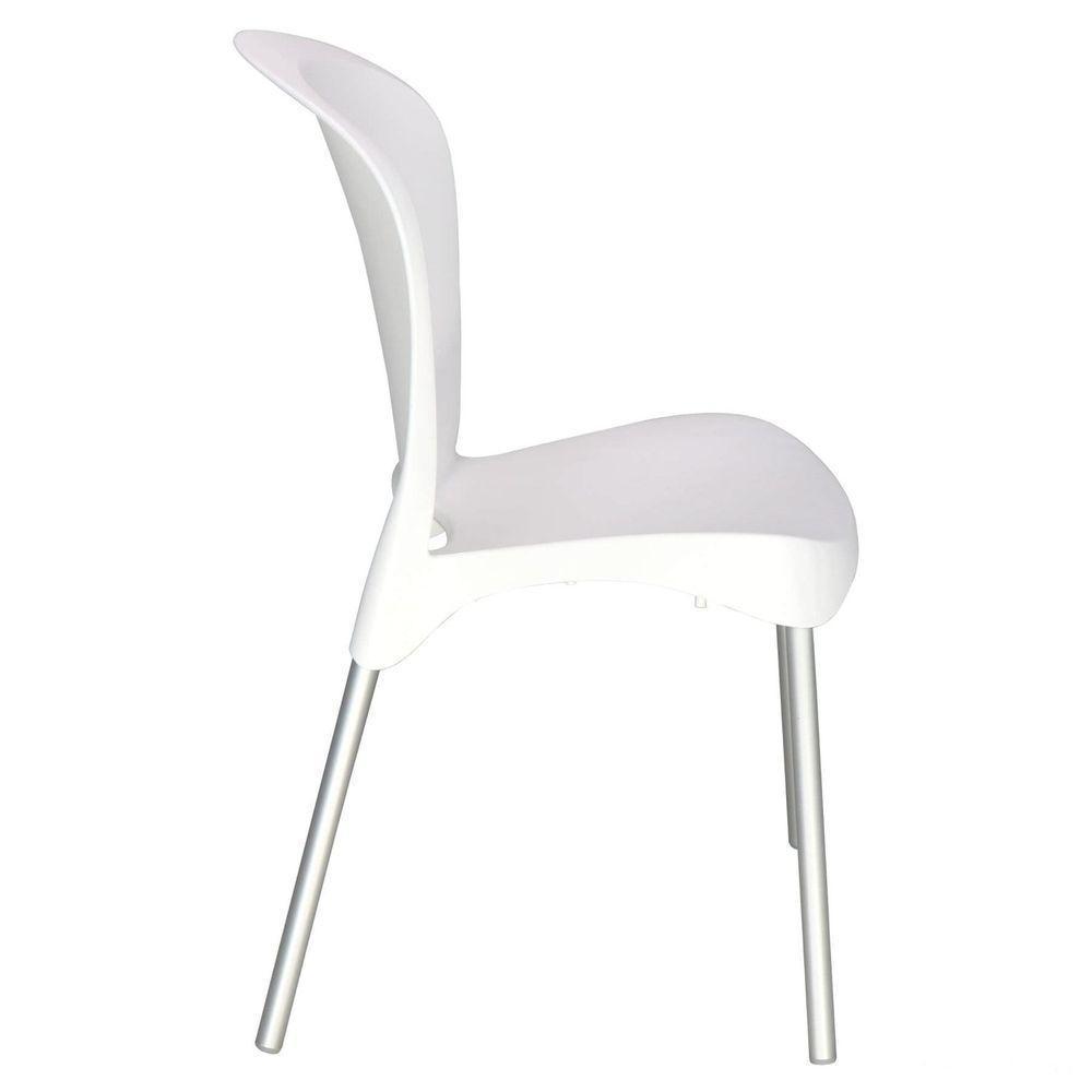 Cadeira Tramontina Jolie Branca Sem Braços Em Polipropileno Com Pernas Anodizadas Tramontina - 8
