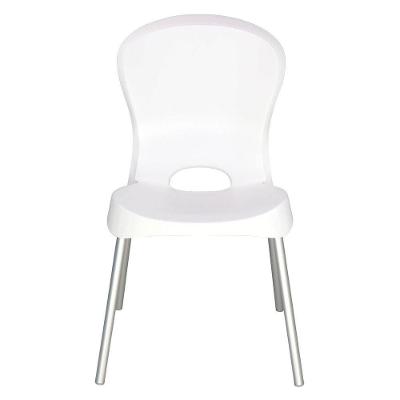 Cadeira Tramontina Jolie Branca Sem Braços Em Polipropileno Com Pernas Anodizadas Tramontina
