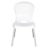 Cadeira Tramontina Jolie Branca Sem Braços Em Polipropileno Com Pernas Anodizadas Tramontina - 1