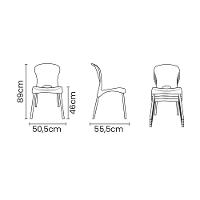 Cadeira Tramontina Jolie Branca Sem Braços Em Polipropileno Com Pernas Anodizadas Tramontina - 2