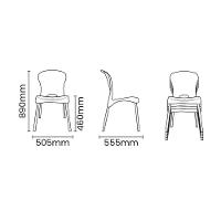 Cadeira Tramontina Jolie Branca Sem Braços Em Polipropileno Com Pernas Anodizadas Tramontina