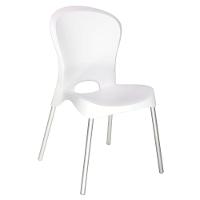 Cadeira Tramontina Jolie Branca Sem Braços Em Polipropileno Com Pernas Anodizadas Tramontina - 6