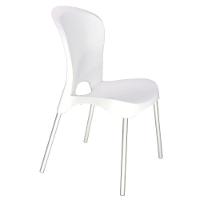 Cadeira Tramontina Jolie Branca Sem Braços Em Polipropileno Com Pernas Anodizadas Tramontina - 7