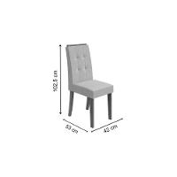 Cadeira Sala de Jantar Celebrare Kit 6 Un Rovere/Amêndoa/Veludo Naturale Creme - Lopas - 6