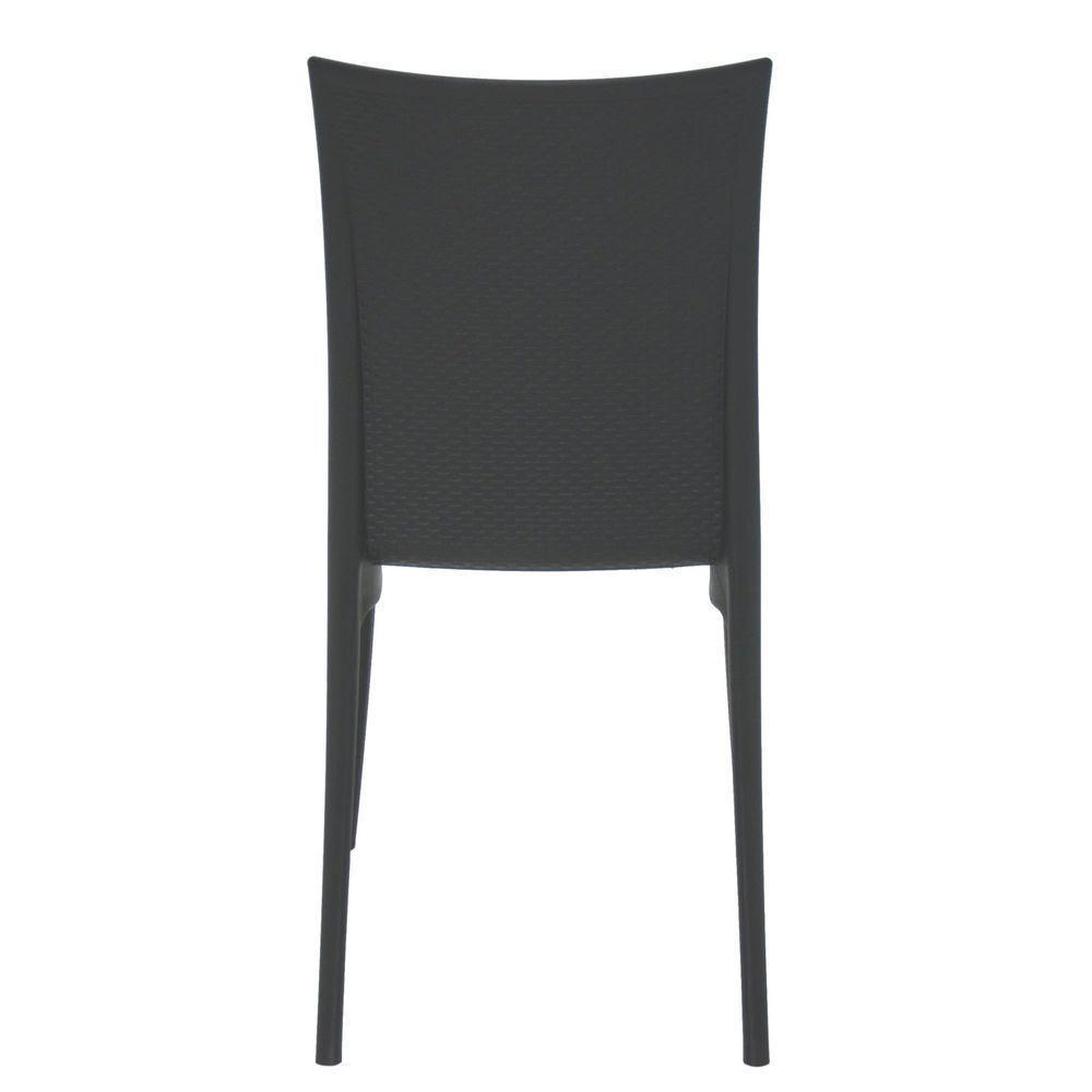 Cadeira Tramontina Laura Ratan Preta Sem Braços Em Polipropileno E Fibra De Vidro Tramontina - 2