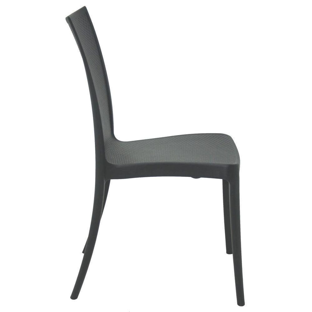 Cadeira Tramontina Laura Ratan Preta Sem Braços Em Polipropileno E Fibra De Vidro Tramontina - 4