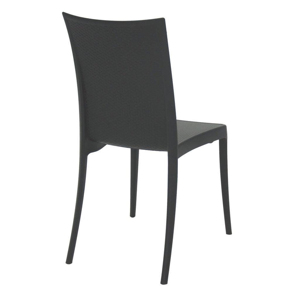 Cadeira Tramontina Laura Ratan Preta Sem Braços Em Polipropileno E Fibra De Vidro Tramontina - 5