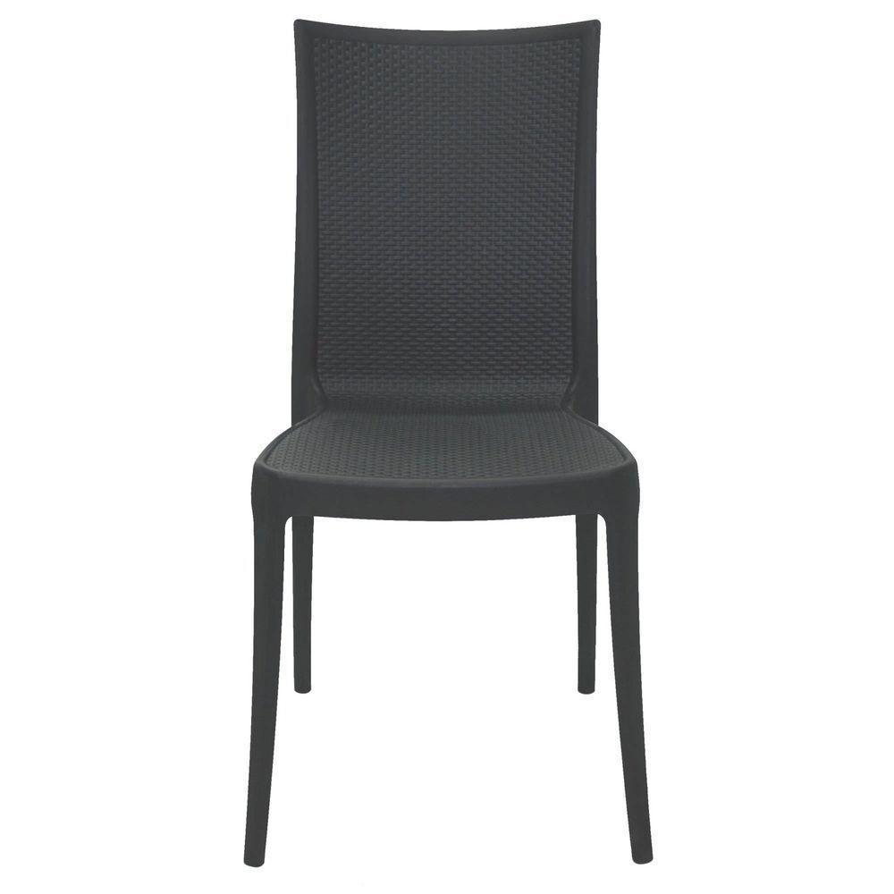 Cadeira Tramontina Laura Ratan Preta Sem Braços Em Polipropileno E Fibra De Vidro Tramontina - 6