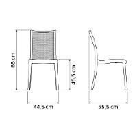 Cadeira Tramontina Laura Ratan Preta Sem Braços Em Polipropileno E Fibra De Vidro Tramontina - 8