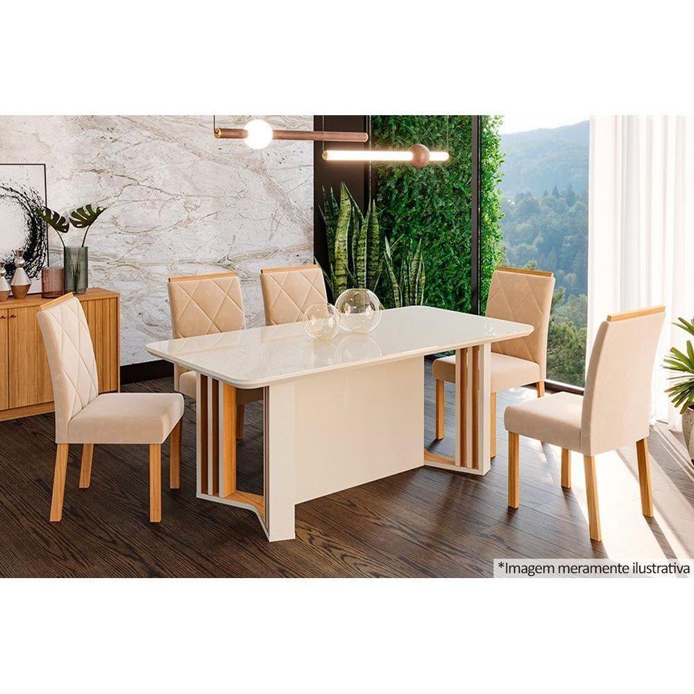 Cadeira Sala de Jantar Fernanda Madeira Kit 2 Un Madeira/Suede Chumbo - Cimol - 3