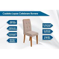 Cadeira Sala de Jantar Celebrare Kit 4 Un Rovere/Amêndoa/Veludo Naturale Creme - Lopas - 2