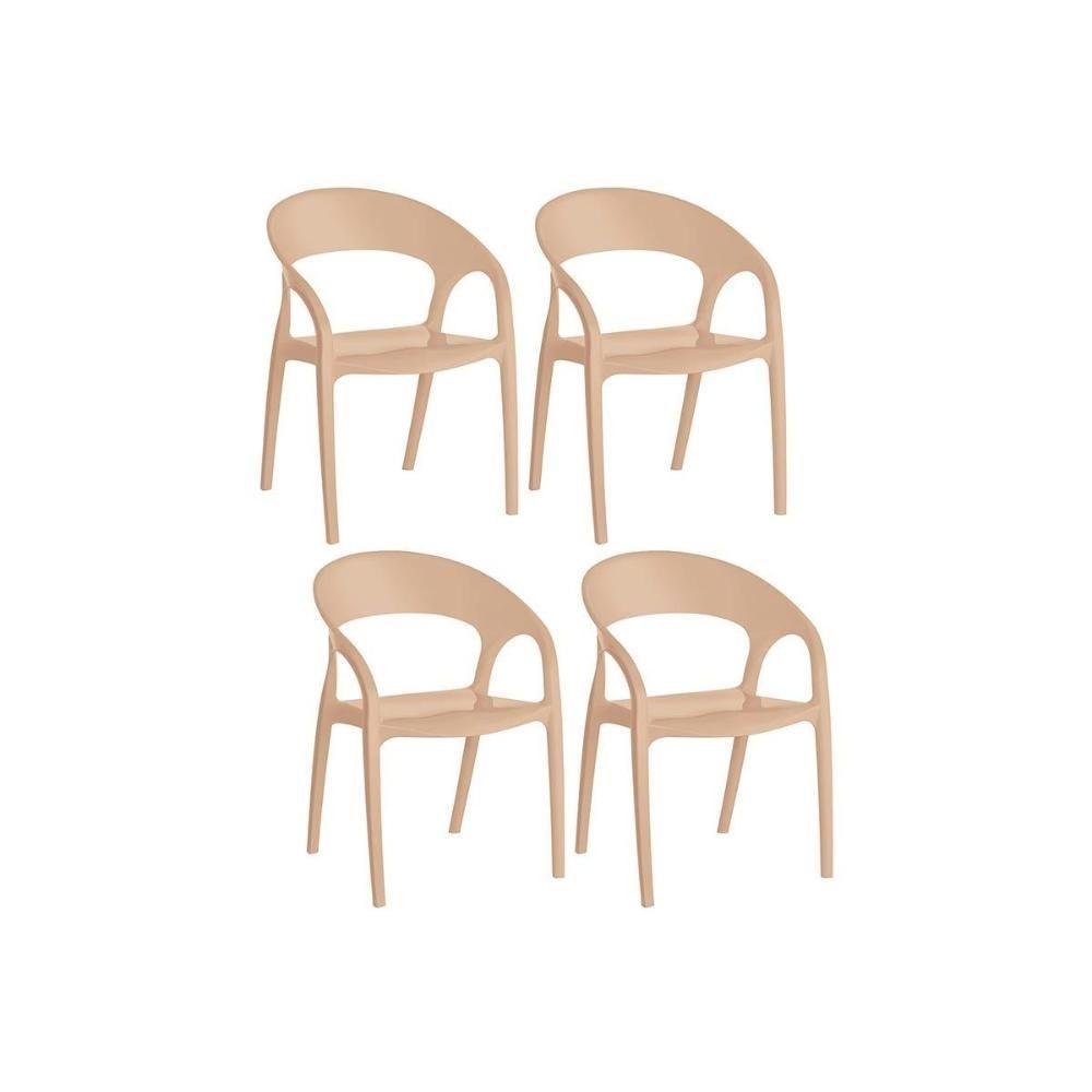 Cadeira Sala de Jantar Glass Plus UZ8004 Kit 4 Un Freijó/Suede Capuccino - Kappesberg - 1