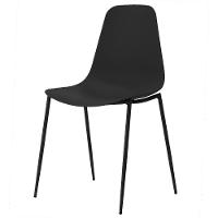 Kit 6 Cadeiras Miami Abi Fratini Polipropileno Preto Base Em Aço Com Pintura Epóxi Preto - 5