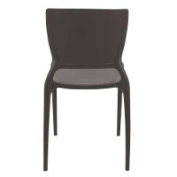 Cadeira Sofia Marrom Sem Braços Com Encosto Fechado Em Polipropileno E Fibra De Vidro - 3