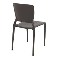 Cadeira Sofia Marrom Sem Braços Com Encosto Fechado Em Polipropileno E Fibra De Vidro - 7