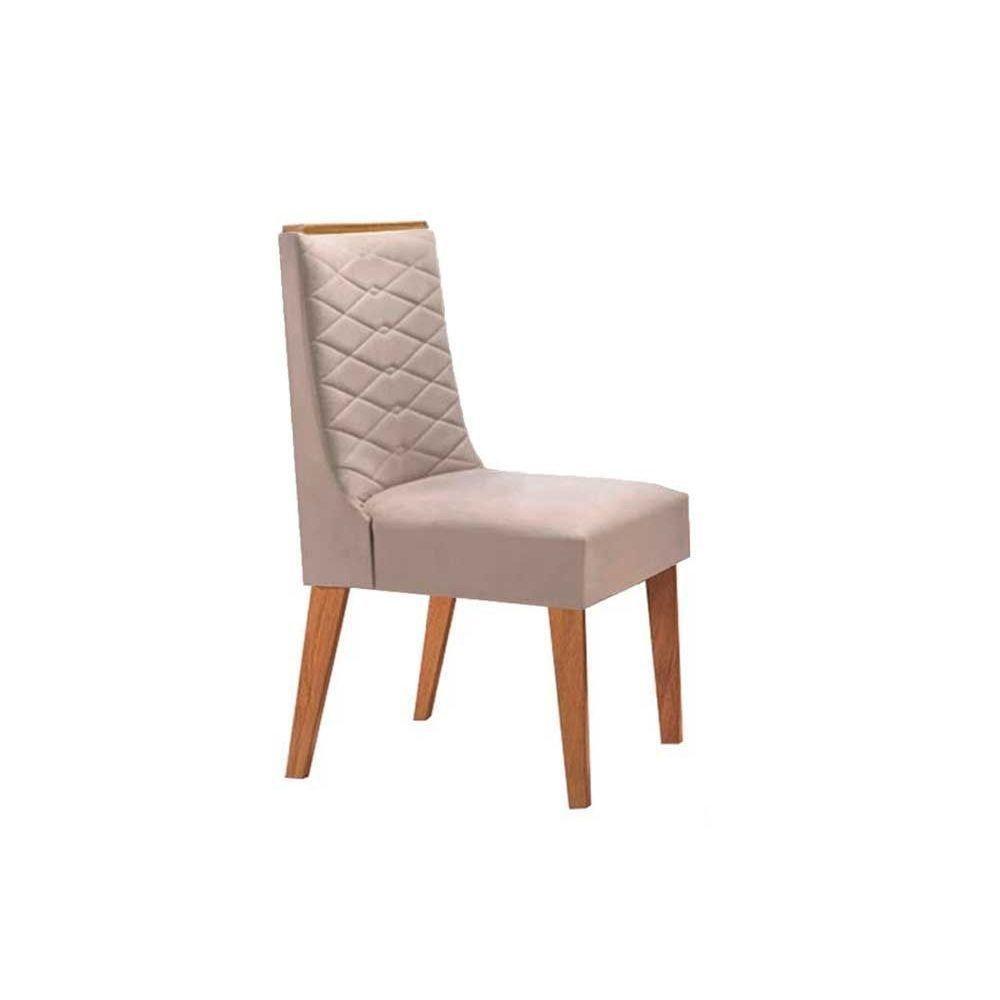 Cadeira Sala de Jantar Dafne Kit 2 Un Imbuia/Veludo Creme - Rufato - 1