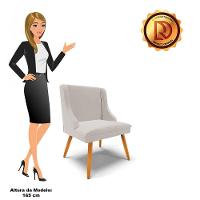 Kit 10 Cadeiras Veludo Cinza Pés Palito Castanho - 3