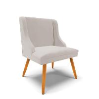 Kit 10 Cadeiras Veludo Cinza Pés Palito Castanho - 9