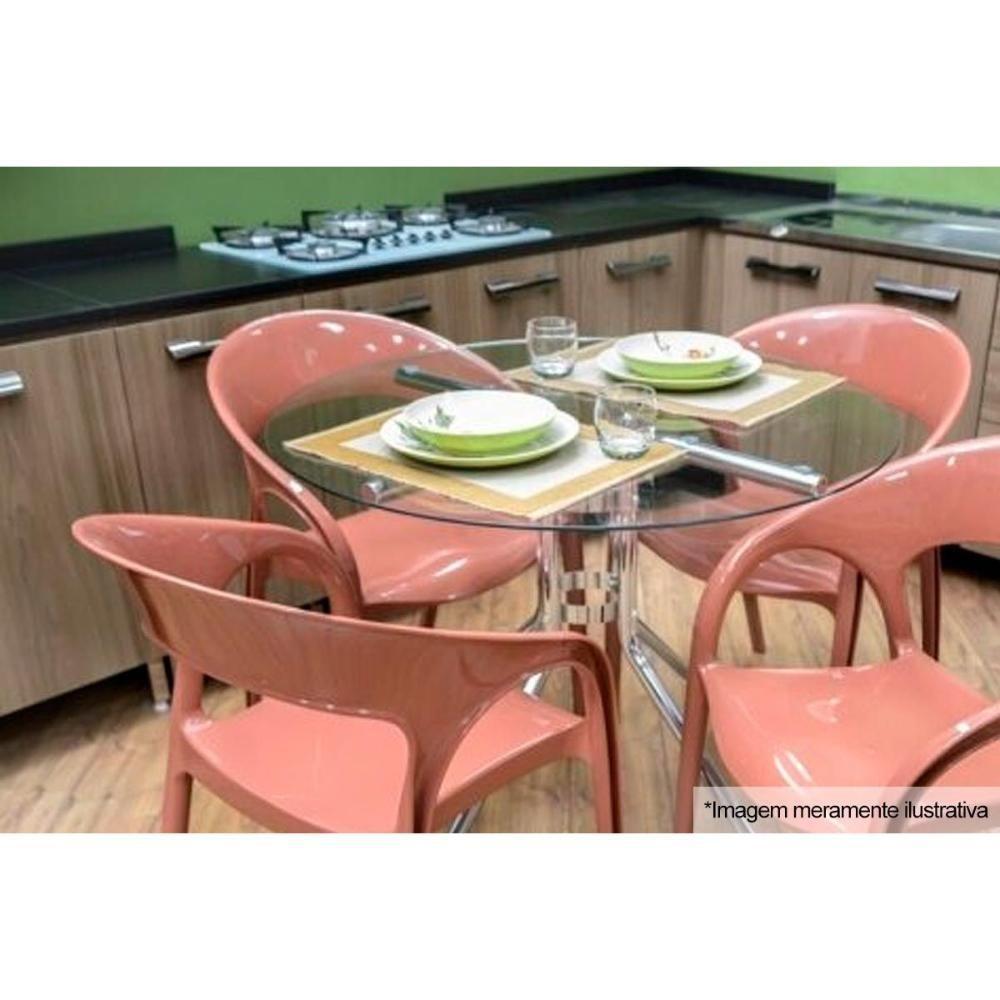 Cadeira Sala de Jantar Glass Plus UZ8004 Kit 4 Un Polipropileno Branco - Kappesberg - 2
