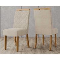 Cadeira Sala De Jantar Bella Kit 2 Un Nature-veludo Light Linho - Henn - 1