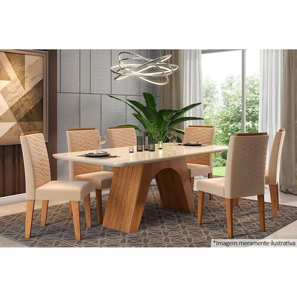 Kit 2 Cadeiras Sala Jantar Clarice 2 Un Nature/Linho Bege - Cimol - 2