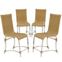 4 Cadeiras De Jantar Para Área Interna E Externa Polido - 1