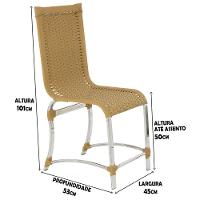 4 Cadeiras De Jantar Para Área Interna E Externa Polido - 2