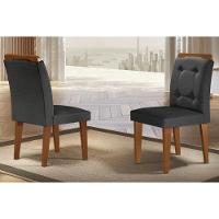 Kit 2 Cadeiras Sala Jantar Imperatriz 2 Un Imbuia/Grafite - Rufato - 1