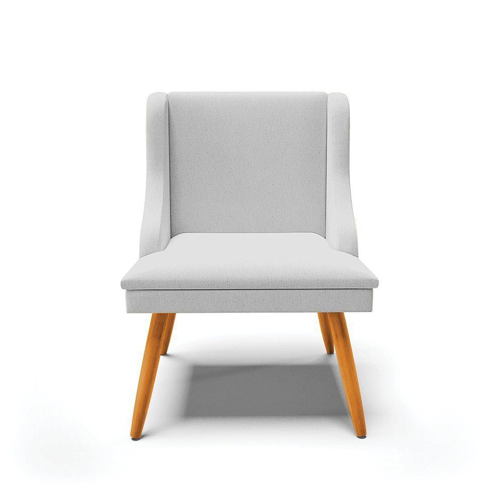 Kit 02 Cadeiras De Jantar Liz Linho Cinza A05 D'rossi - 7