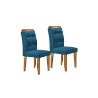 Kit 2 Cadeiras Sala Jantar Imperatriz 2 Un Imbuia/Linho Bouclê Creme - Rufato - 5