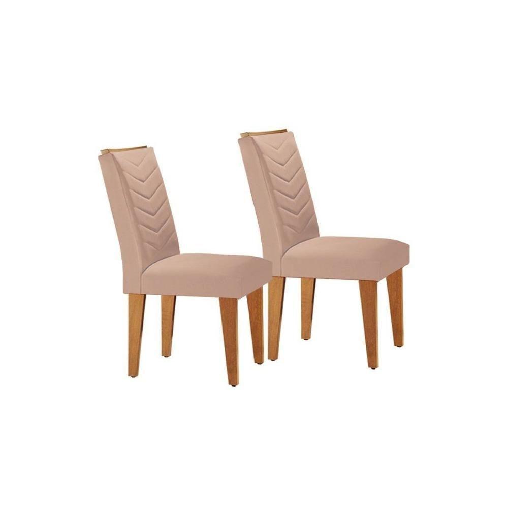 Kit 2 Cadeiras Sala Jantar Londrina 2 Un Imbuia/Veludo Perola - Rufato - 1