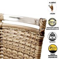 2 Cadeiras De Jantar Para Área Interna E Externa Cappuccino - 3