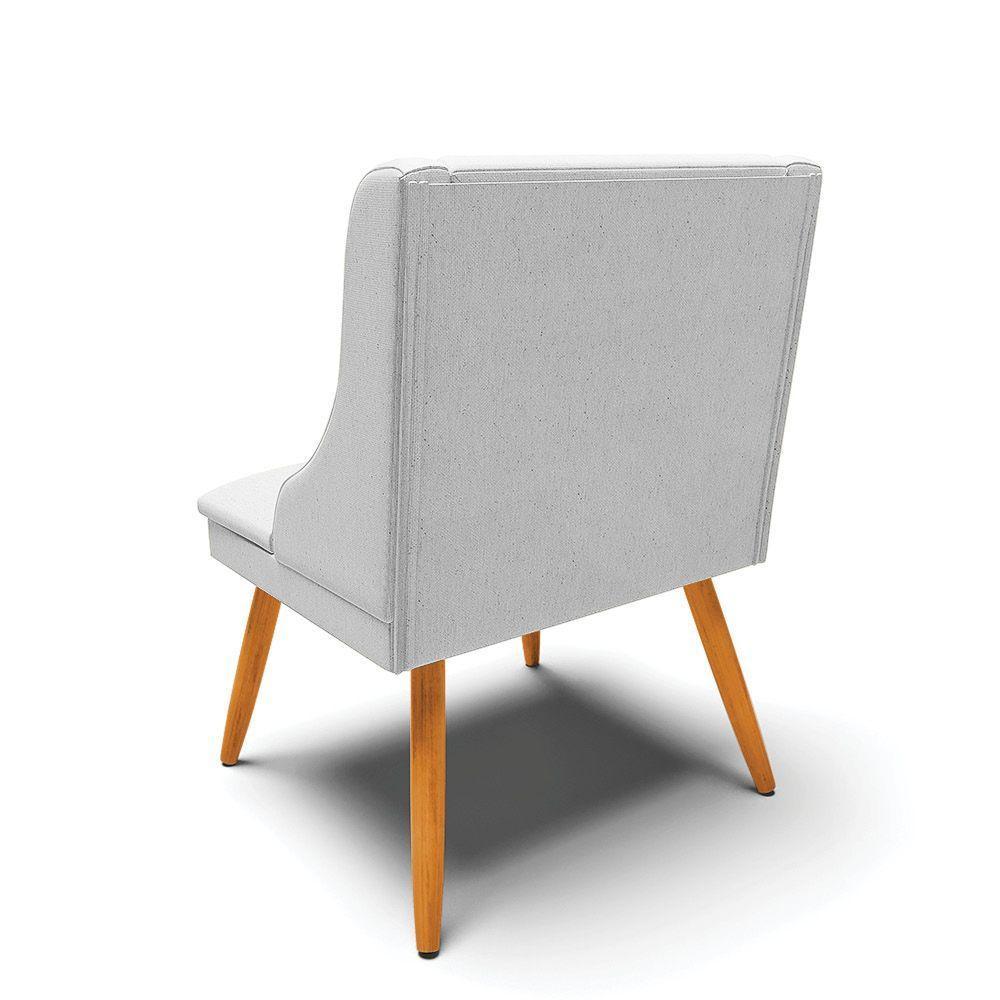 Kit 08 Cadeiras De Jantar Liz Linho Cinza A05 D'rossi - 5