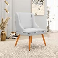 Kit 04 Cadeiras De Jantar Liz Linho Cinza D'rossi - 9