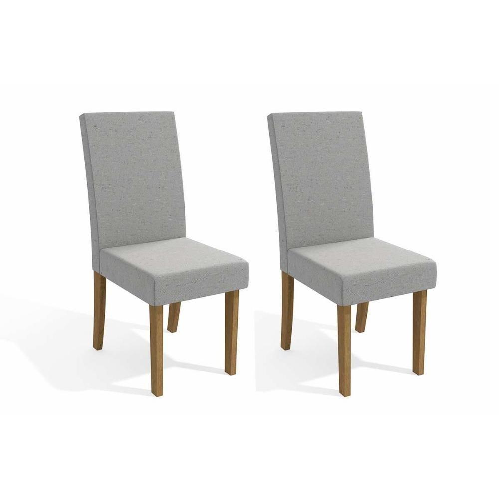 Kit 2 Cadeiras Sala Jantar 2CAD131  2 Un Freijó/Suede Caramelo - Kappesberg - 3