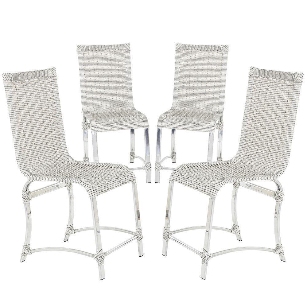 4 Cadeiras De Jantar Para Área Interna E Externa Mármore - 1