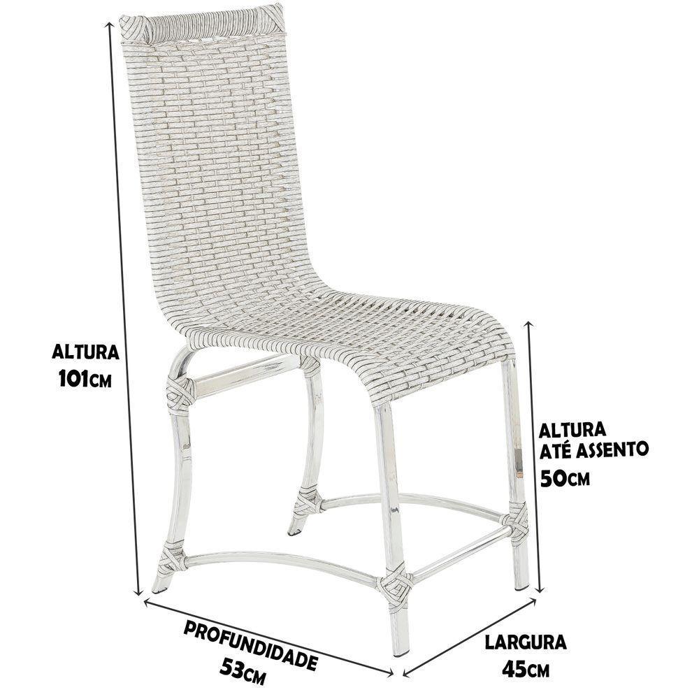 4 Cadeiras De Jantar Para Área Interna E Externa Mármore - 2