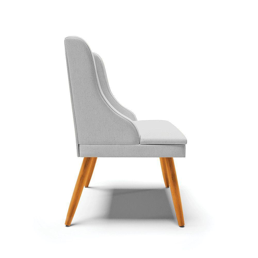 Cadeira De Jantar Liz Linho Cinza A05 D'rossi - 6