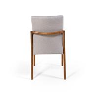 Conjunto 4 Cadeiras De Jantar Estofada Garbo Cinza Claro - 3