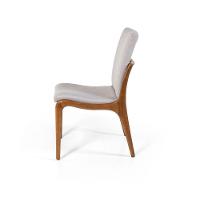 Conjunto 4 Cadeiras De Jantar Estofada Garbo Cinza Claro