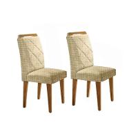 Cadeira Sala de Jantar Melissa Kit 2 Un Imbuia/Linho Turim - Rufato - 1