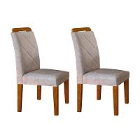 Kit 2 Cadeiras Sala Jantar Melissa 2 Un Imbuia/Bege - Rufato - 1